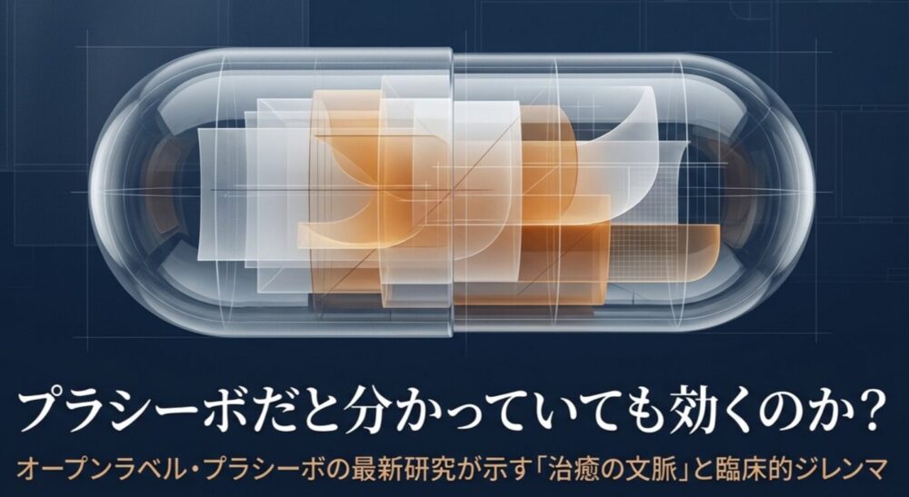 「プラシーボだと分かっていても効く」は本当か？ オープンラベル・プラシーボ最新研究と倫理的問題をわかりやすく解説