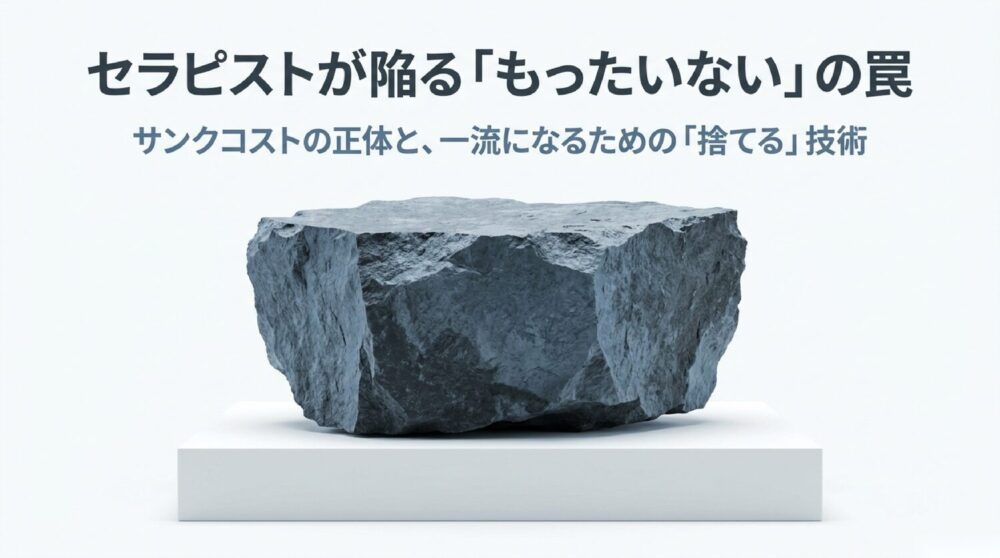 セラピストが陥る「もったいない」の罠―サンクコストの正体と脱却法